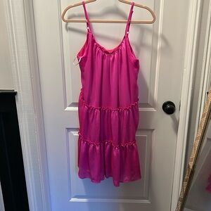 Magenta slip dress